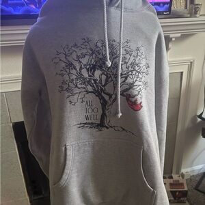 Grey hoodie. Brand New. Never worn. Smoke and pet free home. Sz large